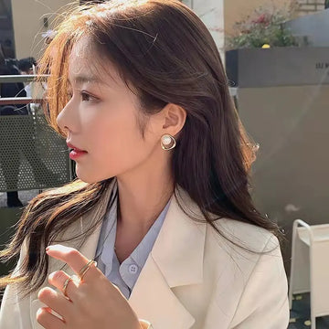 Vintage Pearl Earrings for Women - Korean Trendy Style
