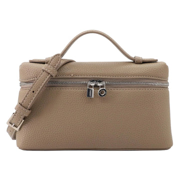 Womens Crossbody Leather Bag Pouch Top-Handle Bag Designer Shoulder Handbag Trendy Purse (Elephant Grey)