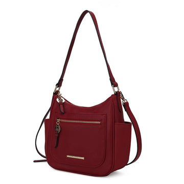 MKF Collection Crossbody Bag for WomenVegan Leather Shoulder Bag Handbag Purse By Mia K Red