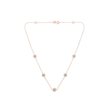 Sterling Silver Diamond Station Necklace (1/2 cttw, K-L Color, I2-I3 Clarity)
