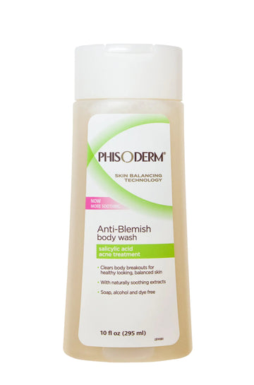 Phisoderm Anti-Blemish Body Wash 10-Ounce Bottles (Pack of 3)