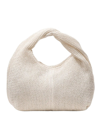 Verdusa Womens Ruched Hobo Mini Handbag Clutch Purse Dumpling Pouch Bag Straw Beige One-Size