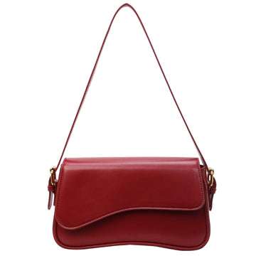 Small Shoulder Bags for WomenCrossbody PursesRetro Vegan Leather Tote Handbag Clutch Hobo Purse with Zipper (red)