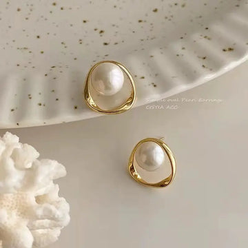 Vintage Pearl Earrings for Women - Korean Trendy Style