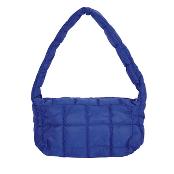 YCPURSEDN Puffer Handbag for Women-Candy Colored Small Quilted Down Padded Satchel Bag for ShoppingTravel(Blue)