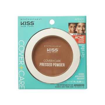 KISS Cover and Care Acne Control Pressed Powder- APP420 (Chestnut)