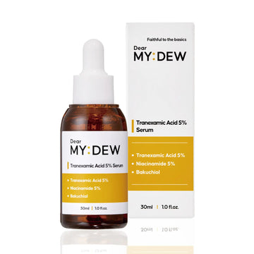 DearMYDEW 5% Tranexamic Acid Serum with 5% Niacinamide Bakuchiol Dark Spot Correcting Serum Fade Discoloration Hyperpigmentation Acne Scars Sun Spots Blemish Remover Korean Skincare1Fl Oz
