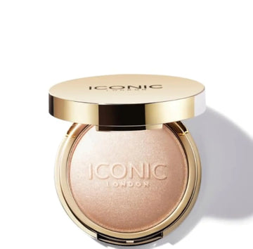 ICONIC LONDON Lit and Luminous Baked Highlighter | Powder Highlighter for a Radiant Glow Cruelty-Free Vegan Makeup 0.56 oz