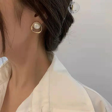 Vintage Pearl Earrings for Women - Korean Trendy Style