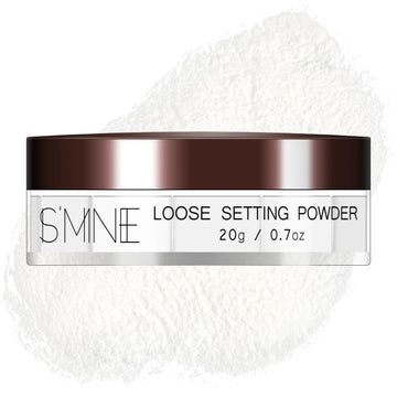 ISMINE Loose Setting Powder Lightweight Long Lasting Poreless Finish Transculent Loose Powder (White 20g/0.7oz)