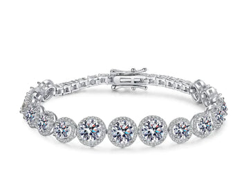 925 Sterling Silver Moissanite Women's Starry Bracelet