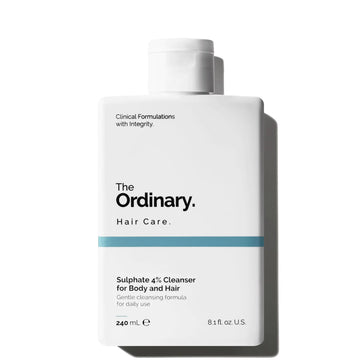 The Ordinary Sulphate 4% Cleanser for Body and Hair — Gentle Daily Cleansing for All Skin and Hair Types 8.1 Fl Oz