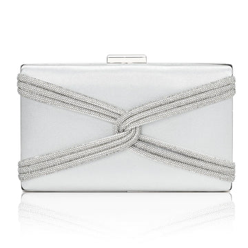 CARIEDO Womens Evening Handbag Clutch Stain Fabric Bridal Purse for Wedding Prom Night Out Party