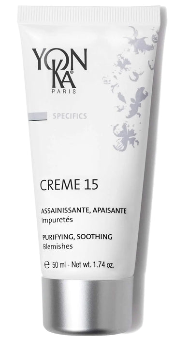 Yon-Ka Specifics Creme 15 (50ml) Acne Treatment Cream to Purify and Balance Blemish Prone Skin Soothe Irritation with Chamomile Paraben-Free
