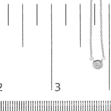 10K Gold Round Brilliant-Cut Diamond Modern Bezel-Set Solitaire 16"-18" Pendant Necklace (H-I Color, SI2-I1 Clarity)