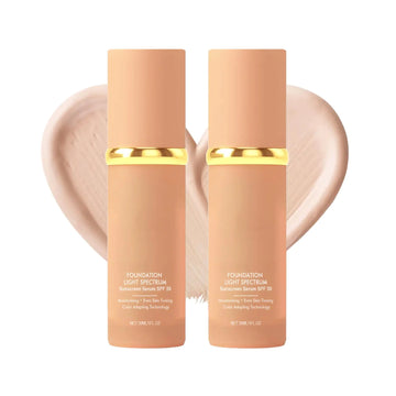 4 in 1 Foundation Liquid，Hydrating Medium full coverage concealer，Medium Full Coverage Concealer Foundation Liquid with SPF 50+，Hydrating Concealer Makeup Longwearing & Waterproof(2 PCS)