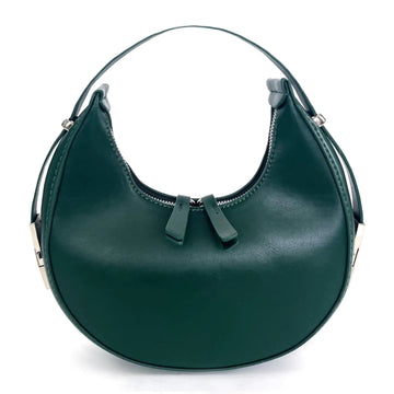 FantasyBear Small Purse for womenTrendy Cute Shoulder Bags Small Clutch Hobo Tote Handbag With Double Zipper Closure (Blackish Green)