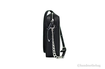Michael Kors Jet Set Large East West Black Saffiano Leather Crossbody Handbag