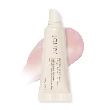 Jouer Essential Vegan Lip Enhancer - Plumping Lip Gloss - Enhancing Lip Conditioner - Moisturize Plump & Nourishing Lip Care - Jojoba Seed Oil & Maxi Lip Formula for Moisturizing & Fullness Vanilla