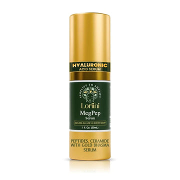 LORIINI MegPep Anti-Aging Serum | Anti-Aging & Firming Face with Multi-Peptides Edelweiss Extract Hyaluronic Acid | Intensive Treatment for Wrinkles Fine Lines Skin Elasticity dryness | 1 Fl. Oz.