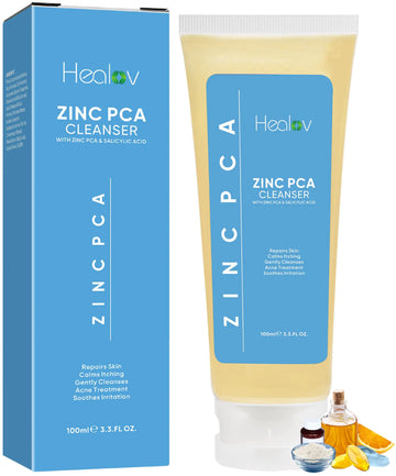 Zinc Face Wash | Zinc Soap Skin Therapy Body Cleanser for Acne Rosacea Eczema Dermatitis Psoriasis Itching | Cleansing Calming Facial Wash | Exfoliating Zinc Face & Body Wash for All Skin Types