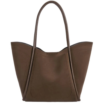 BOSTANTEN Work Purses for Women Vegan Leather Shoulder Bag Large Tote Handbag for Travel 2024 Coffee Brown